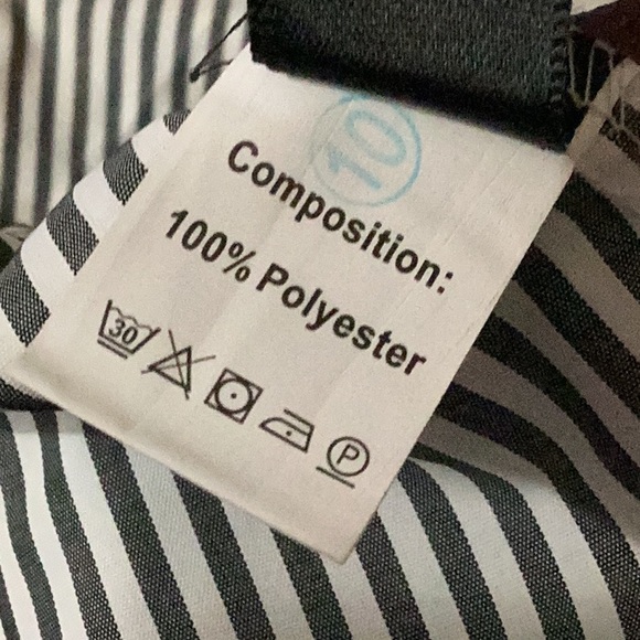 SHEIN striped lace panel butterfly sleeve blouse - Picture 4 of 4